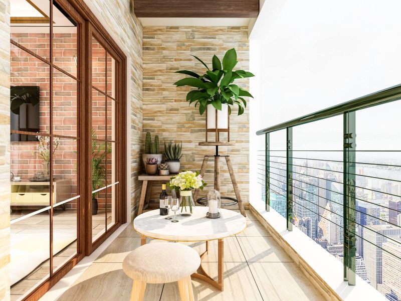 Balcony Tile Installation detail