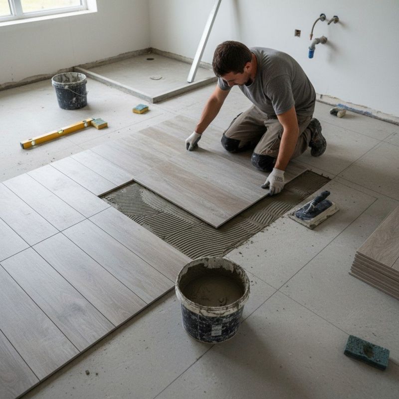 Hearth Tile Installation detail