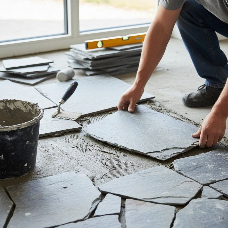 Slate Floor Installation detail